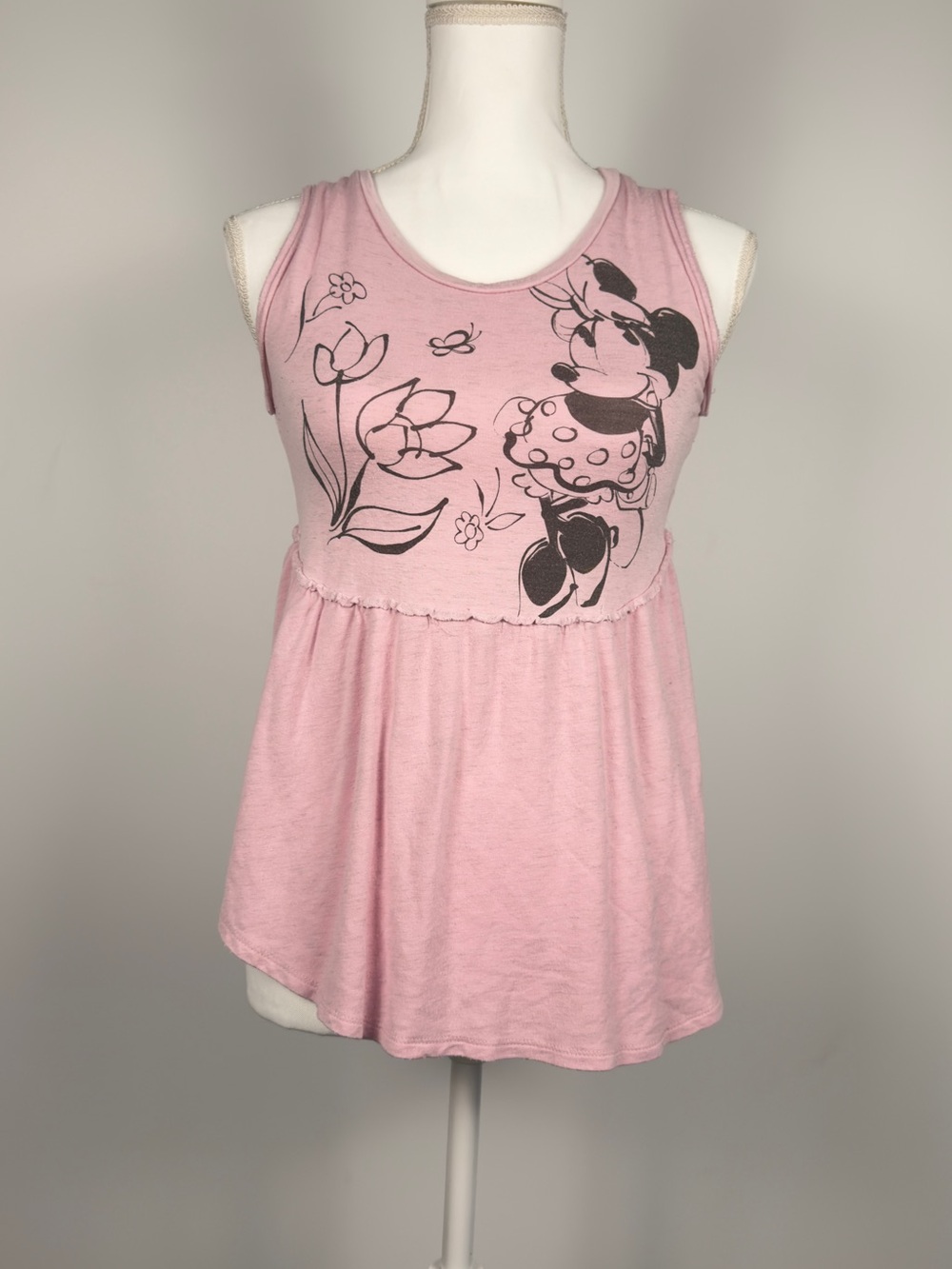 Disney Pink Minnie Mouse Floral Tank Top